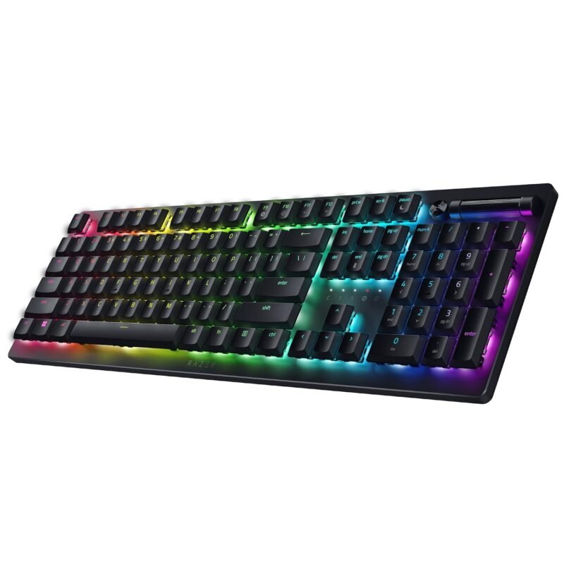 Razer DeathStalker V2 Pro Wireless Gaming Keyboard: Low-Profile Optical Switches - Linear Red - HyperSpeed Wireless & Bluetooth 5.0-40 Hr Battery - Ultra-Durable Coated Keycaps - Chroma RGB