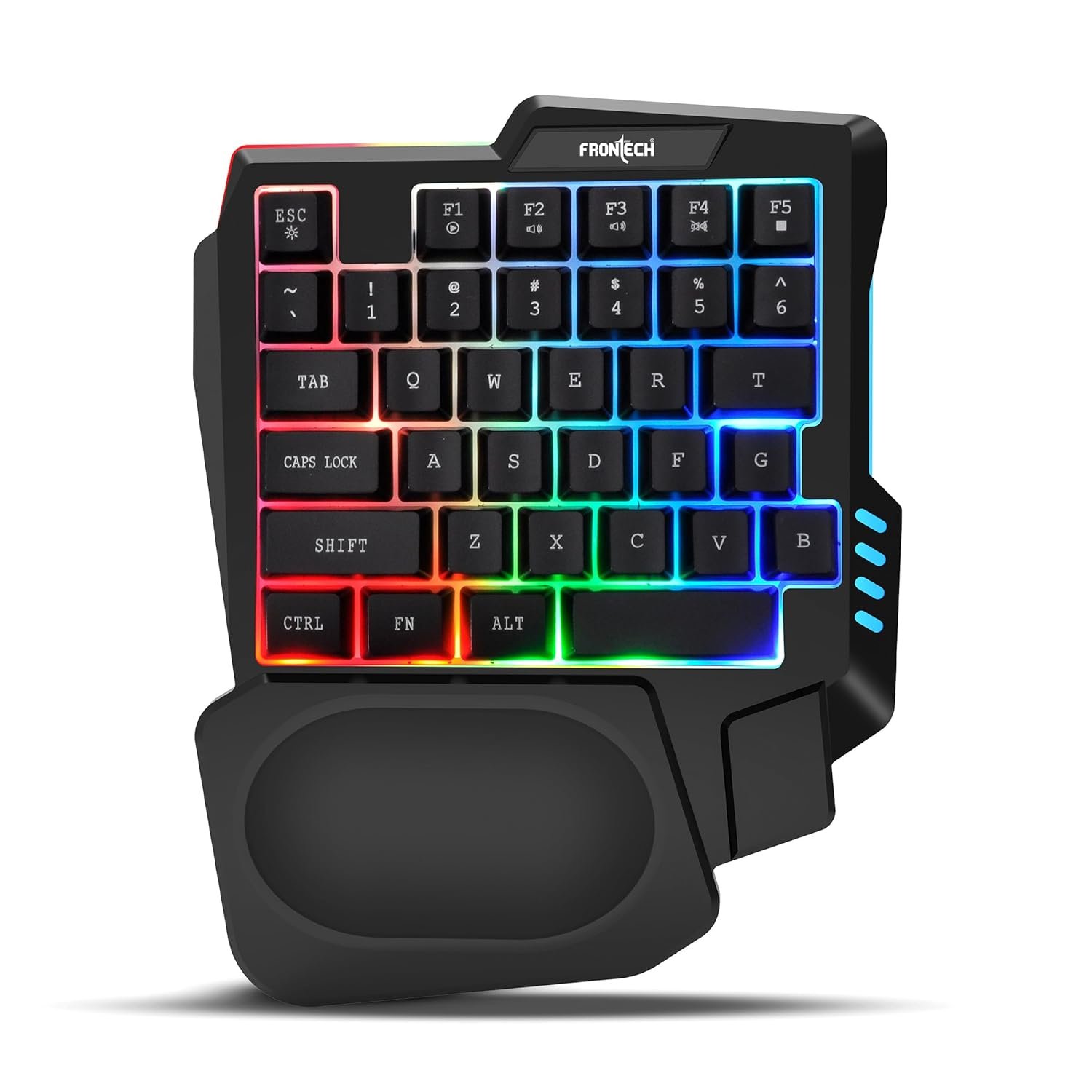 FRONTECH Dragon Fox Rainbow Backlit Gaming Keyboard, 35 Anti-Ghosting & Mechanical Keys, USB Wired Compact Keyboard for PC & Laptop, Windows Compatible, Plug & Play (KB-0008P)