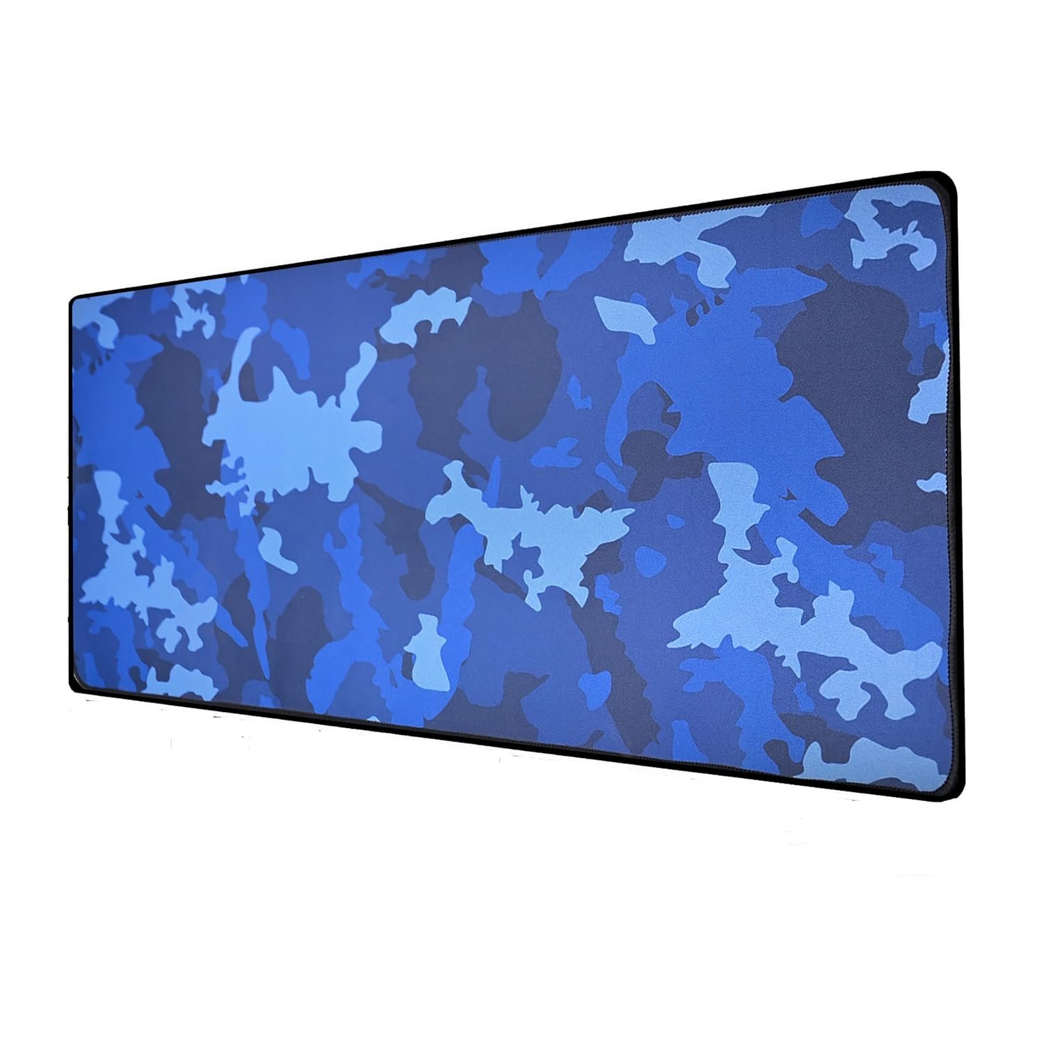 SPIN CART Long Gaming Mouse Pad, Large Big Desk Table Mat with Non- Slip Rubber Base Mousepad for Keyboard Laptop PC (Blue)