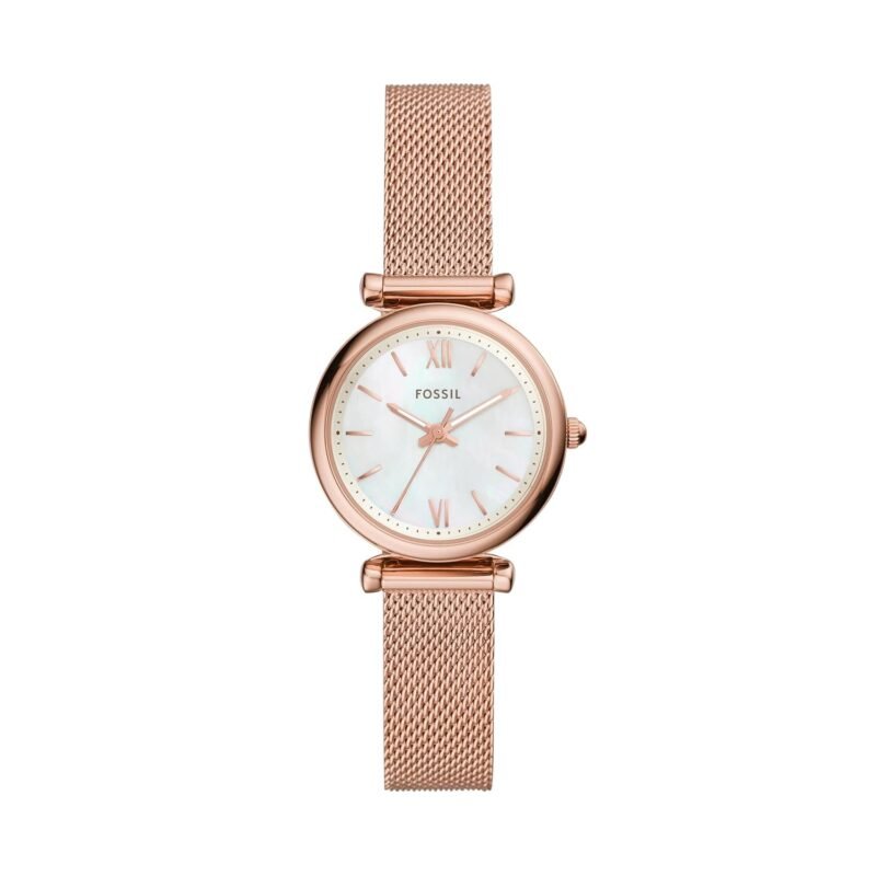 Fossil Carlie Analog White Dial Women's Watch - ES4433
