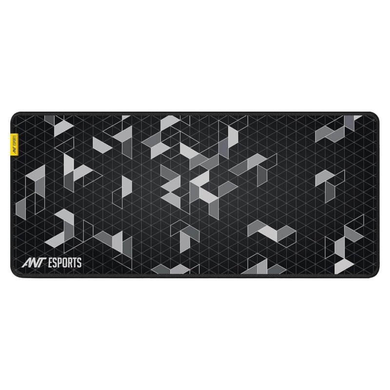 Ant Esports Pyramid Mouse Pad Gaming Mouse Pad Extended Mouse Mat (35.4*15.74*2mm) for Mouse Keyboard with Stitched Edges Waterproof Non-Slip Base Mousepads for Office Home Shop Gaming Extra Large