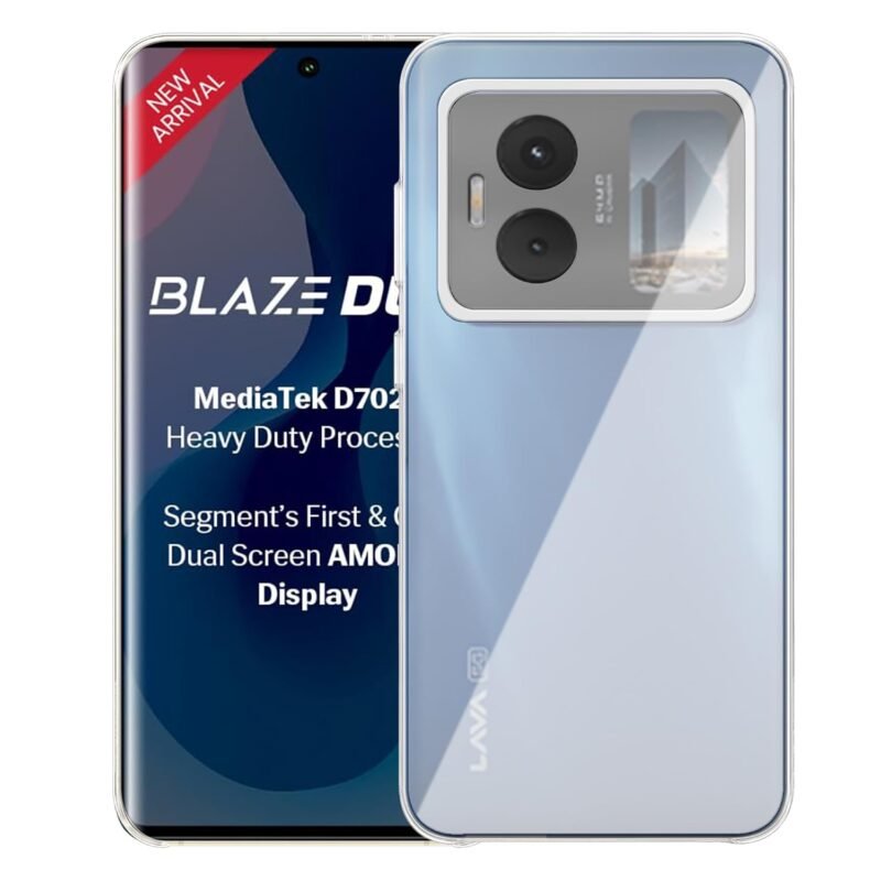 Amazon Brand - Solimo for Lava Blaze Duo 5G Premium Transparent Soft Silicon Crystal Clear Back Cover [Transparent]