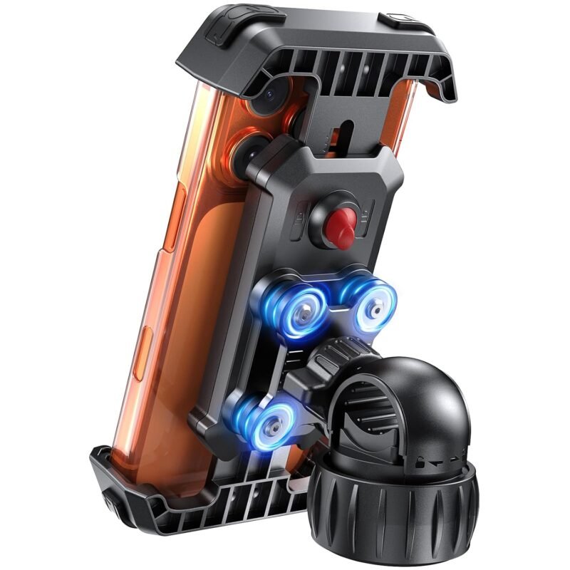 LOXP Anti-Shake Motorcycle Phone Mount with 2026 Dual Vibration Dampener