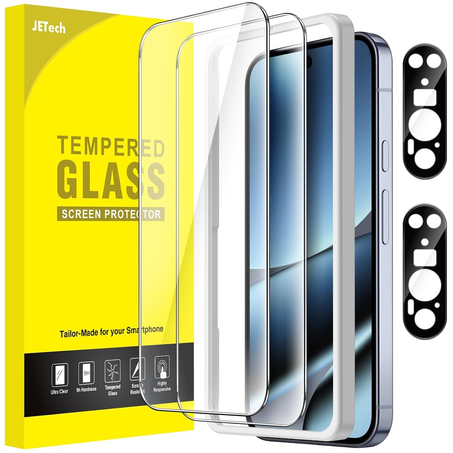 JETech Screen Protector Guard for Google Pixel 10 Pro XL, 2+2 Pack