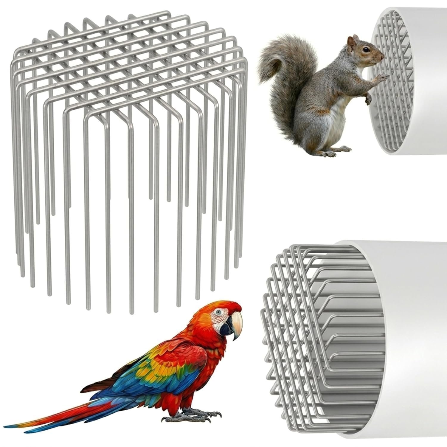 Pack of 1 Stainless Steel Drain Pipe Guard for 2.75 Inch Pipes 70mm