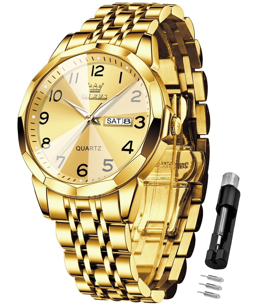 OLEVS Watch for Man Original Luxury Branded Analog Quartz Waterproof Watch Luminous Business Casual Dress Mens Wrist Watches