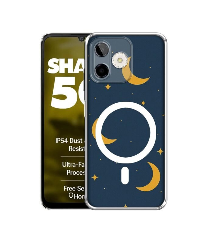 Case Cover for Lava Shark 5G Moonlight Dreams Magnetic Ring Design (Not Magnetic Compatible) | UV Printed Soft TPU Shockproof Back Case for Lava Shark 5G
