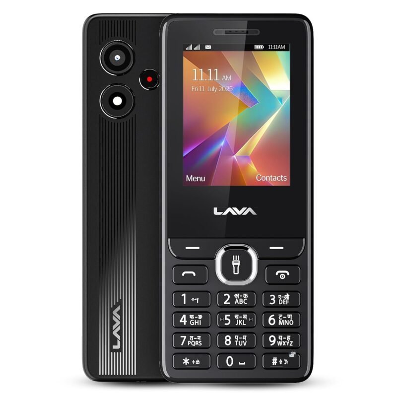 Lava A2 Smart (2025) Dual SIM Keypad Mobile Phone - 2.4'' Big Display | Built-in UPI Payments | 1200mAh Battery | Bluetooth Feature | Camera | Auto Call Recording | and 9 Regional Languages - Black