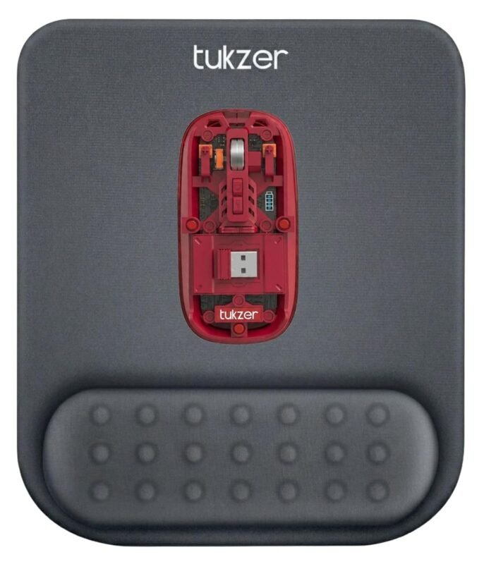 Tukzer Gel Mouse Pad Wrist Rest Memory-Foam Ergonomic Mousepad| Cushion Wrist Support & Pain Relief| Suitable for Gaming, Computer, Laptop, Home & Office Non-Slip Rubber Base (Grey)