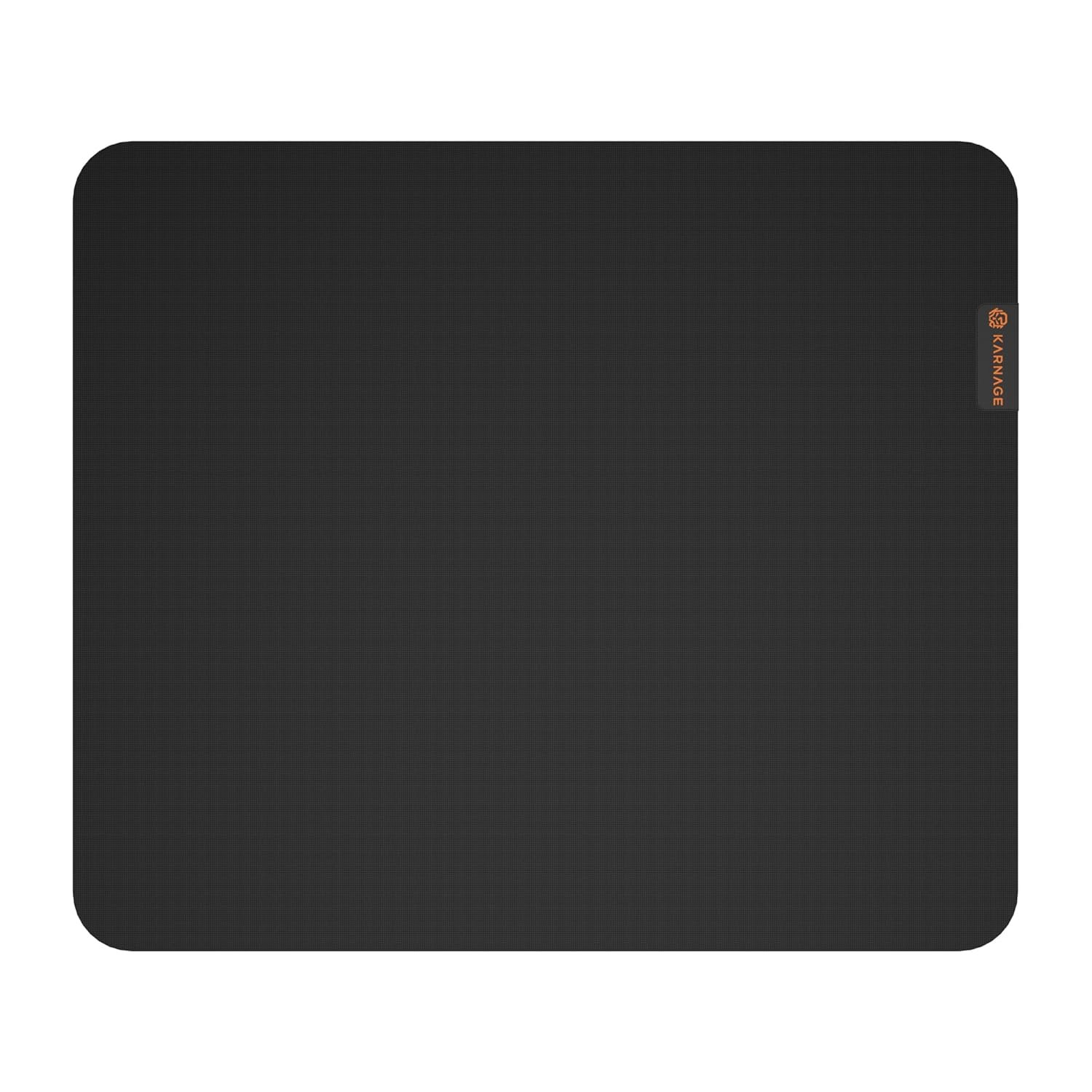 KARNAGE by EVM Medium Gaming Mouse Pad (350 x 300 x 3 mm)| Speed + Control Surface | Anti-Slip Rubber | Micro-Weave Cloth | Precision Tracking Mousepad for Laptop, Office & Gaming (Black, KNG-MP-118)