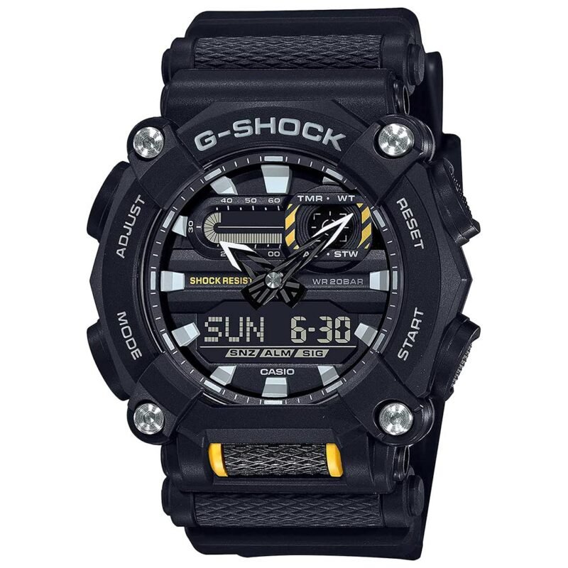 Casio G-Shock GA-900-1ADR Black Analog-Digital Dial Black Resin Strap Men's Watch Shock and 200M Water Resistant G1057