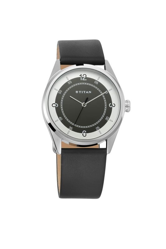 Titan Quartz Analog Multicoloured Dial Leather Strap Watch for Men-NS1729SL04