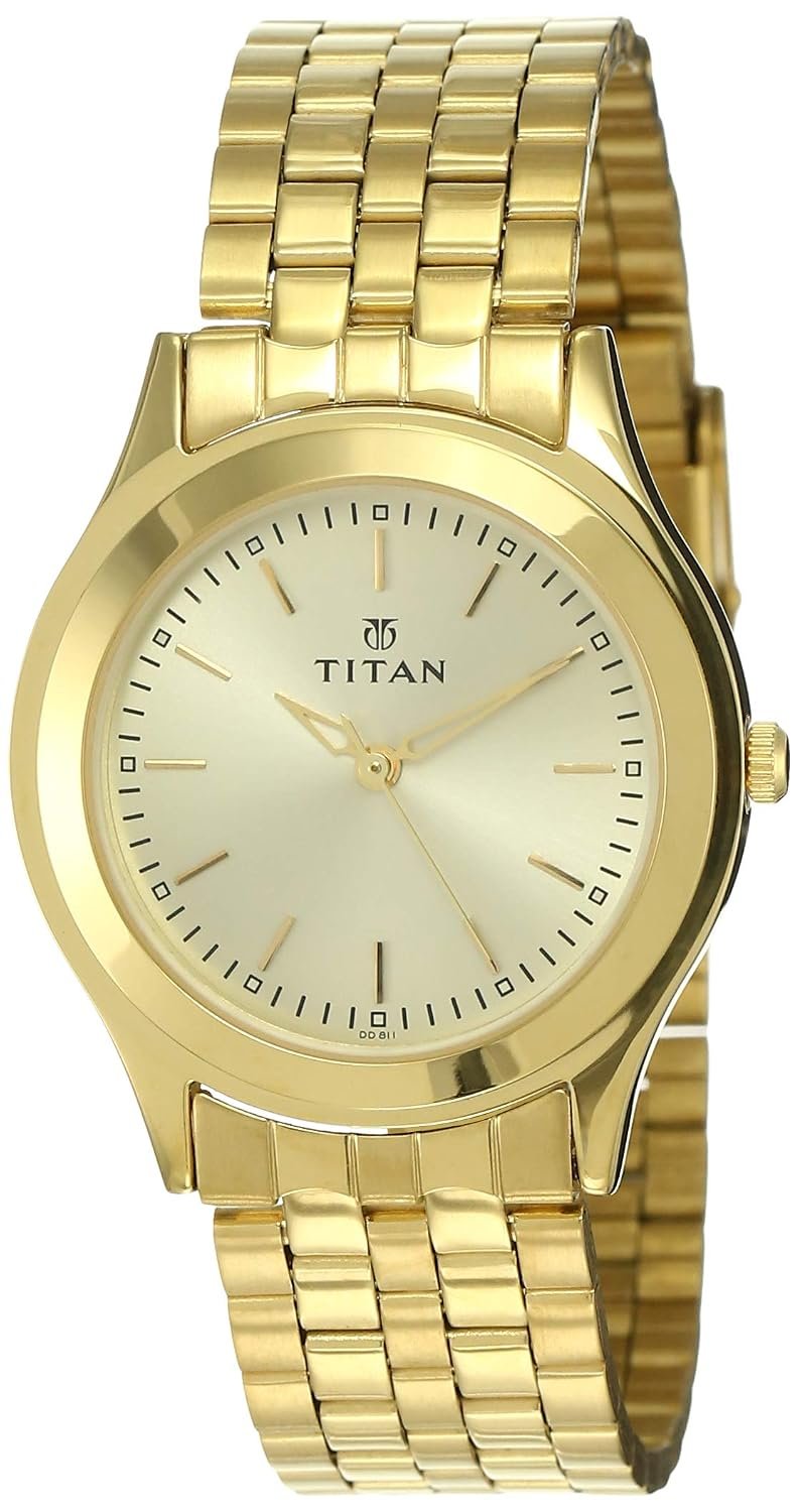 Titan Analog Gold Dial Men's Watch -NM1648YM02 / NL1648YM02/NP1648YM02