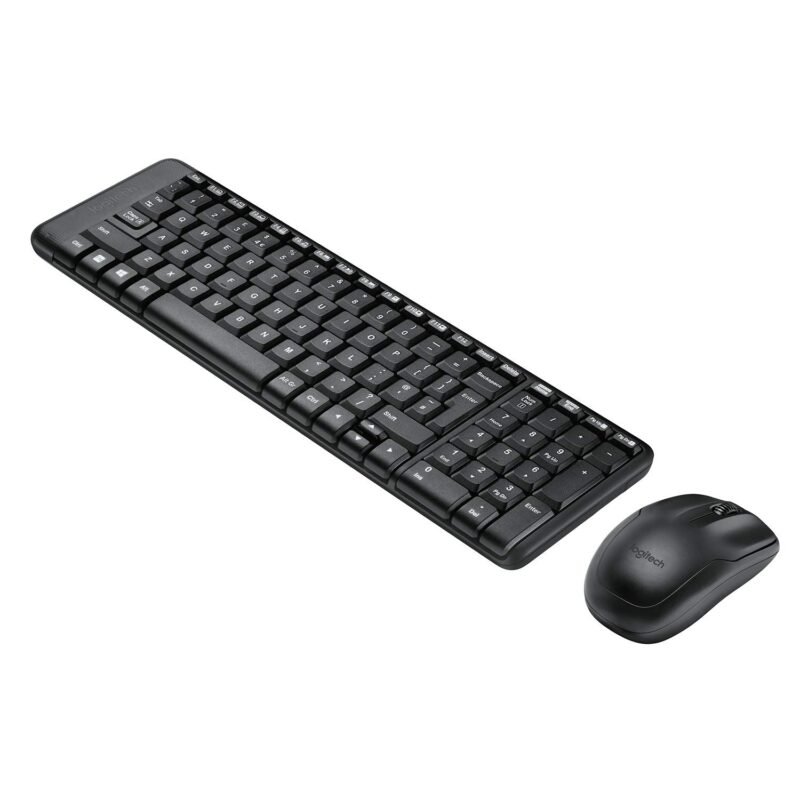 Logitech MK215 Wireless Keyboard and Mouse Combo for Windows, 2.4 GHz Wireless, Compact Design, 2-Year Battery Life(Keyboard),5 Month Battery Life(Mouse) PC/Laptop- Black