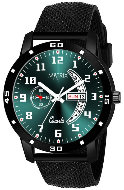 Matrix Analog Day & Date Display Wrist Watch for Men & Boys