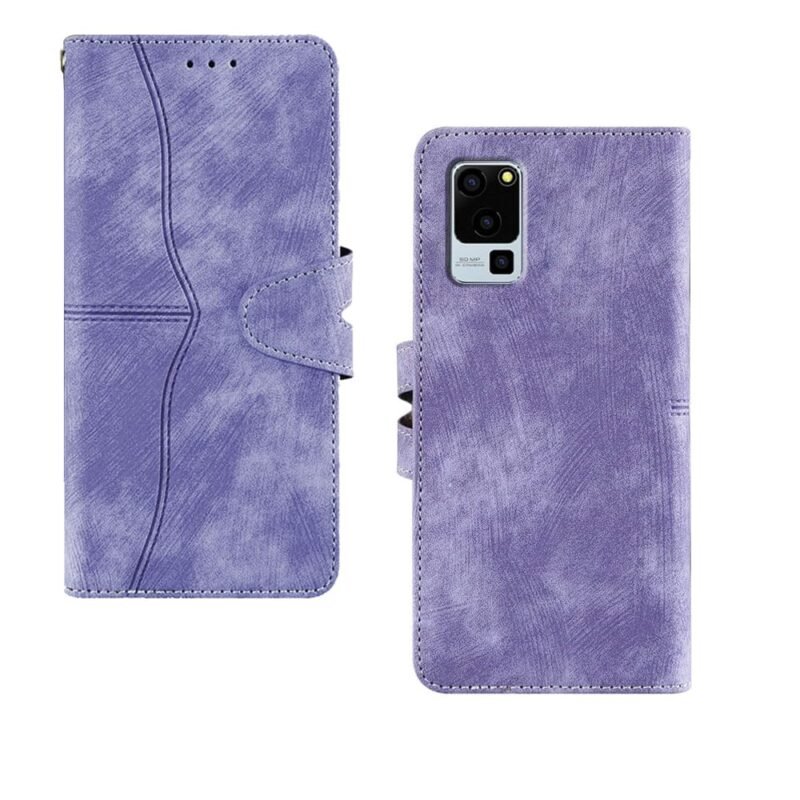 amazon basics Lava Blaze 5G Flip Cover | Card Pockets Wallet & Stand | Flip Cover for Lava Blaze 5G (Purple)