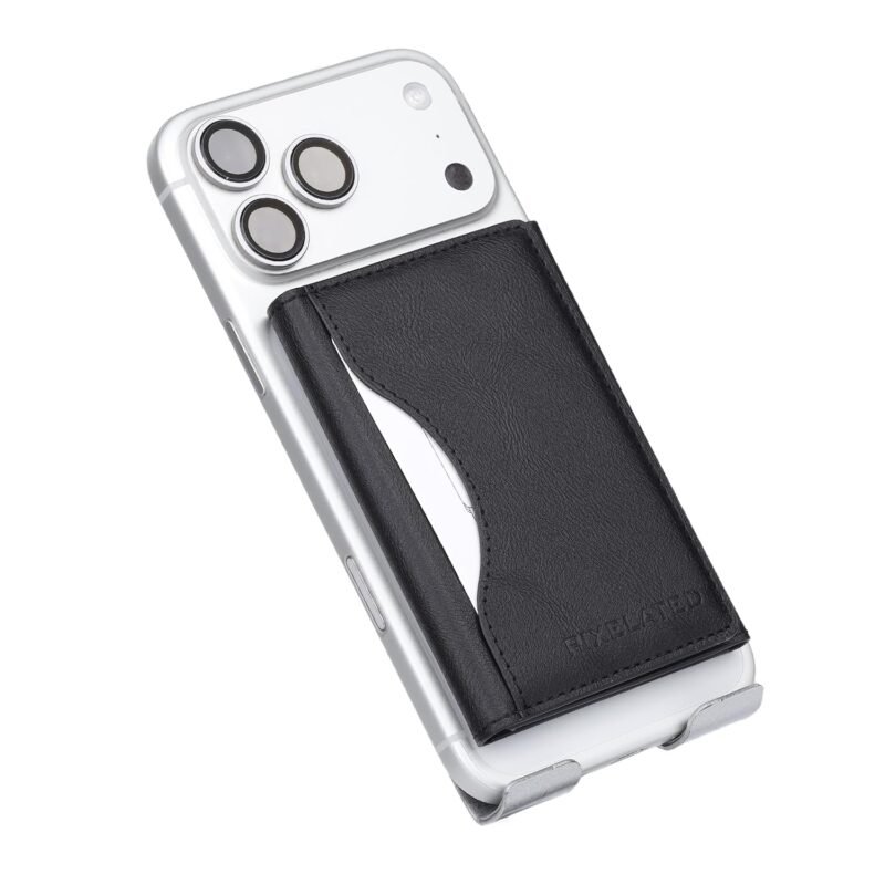 Pixelated Magnetic Wallet Card Holder for iPhone 16/15/14/13/12, Black
