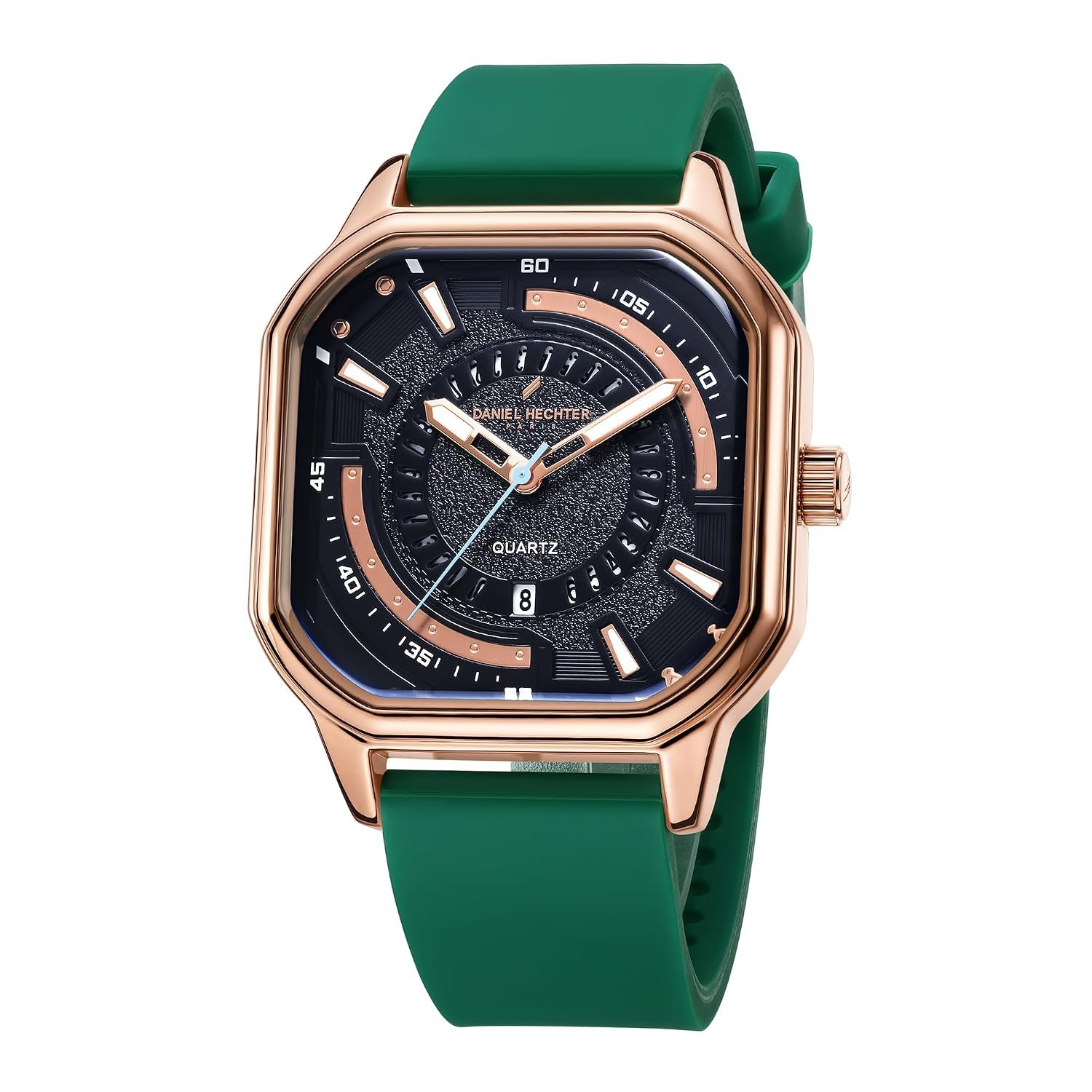 Daniel Hechter Paris Rivoli Collection Modern Analog Watch for Men with Octagon Dial and Silicon Band-DHM1003
