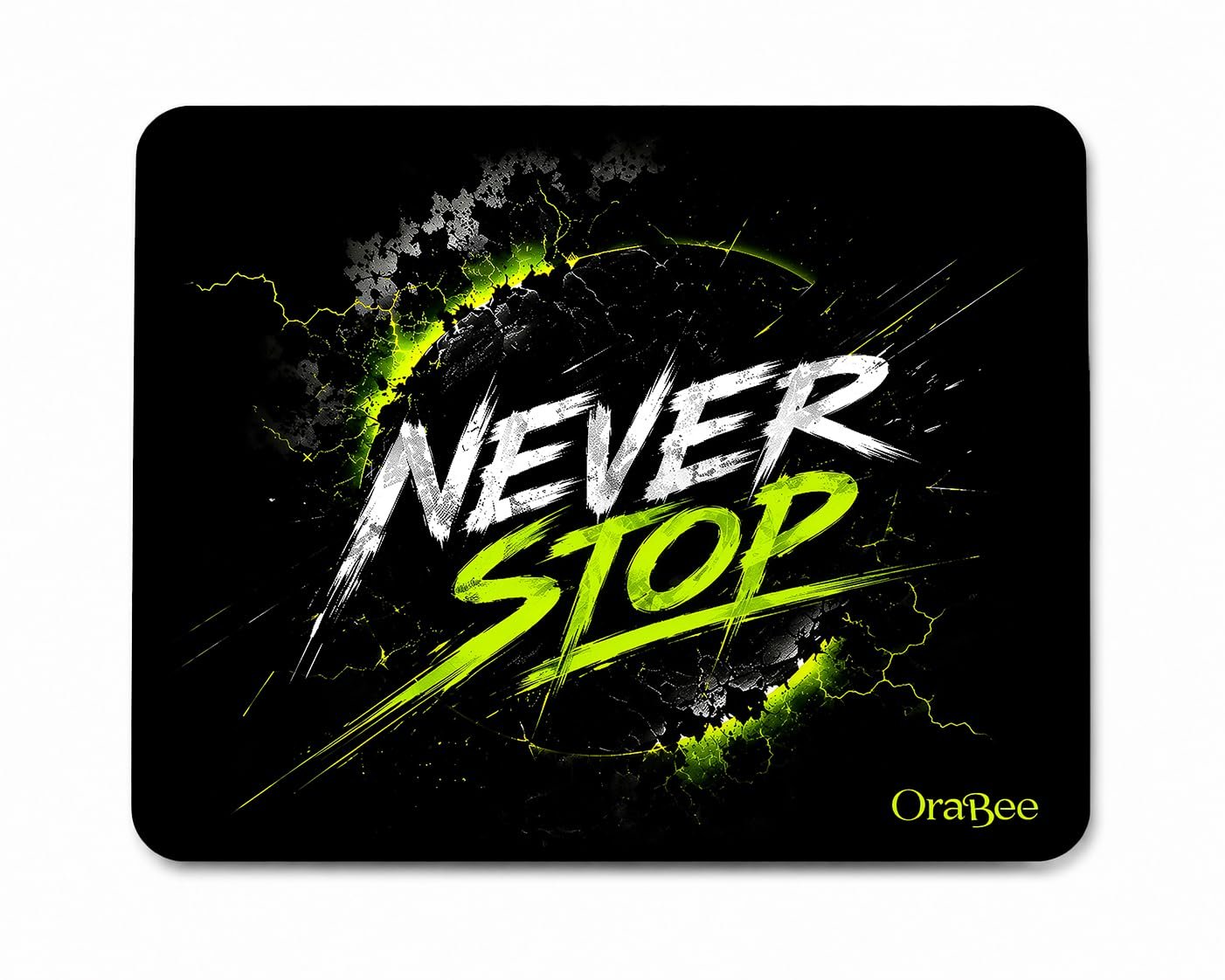 Never Stop Printed Mouse Pad for Laptop & Computer, Anti-Slip Rubber Base, Smooth Surface, 3mm Thickness, 9 x 7 Inch Office Desk & Gaming Mouse Pad