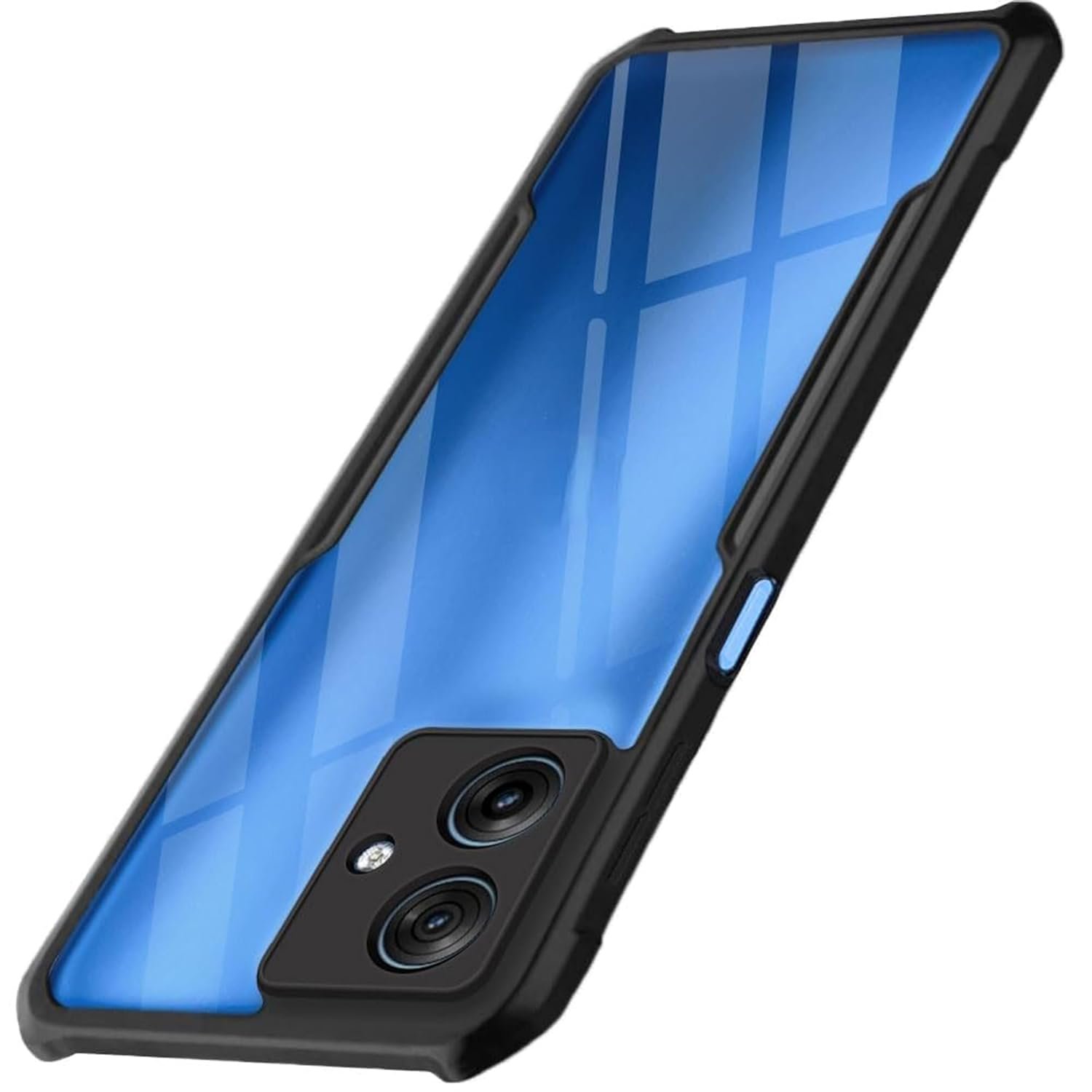 VickCases Non-Yellowing Transparent Case for Lava Yuva 2 | Shockproof Hybrid Armor Back Cover | Clear Slim Fit Mobile Case with Camera Protection (80826)