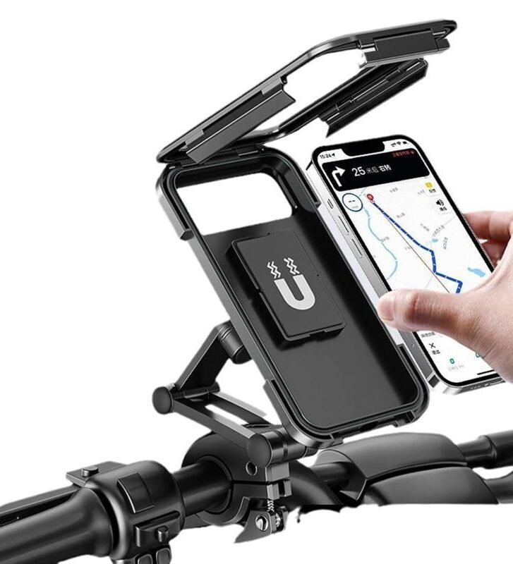 DZK Waterproof Bike Phone Holder with Magnetic Mount, 360° Case