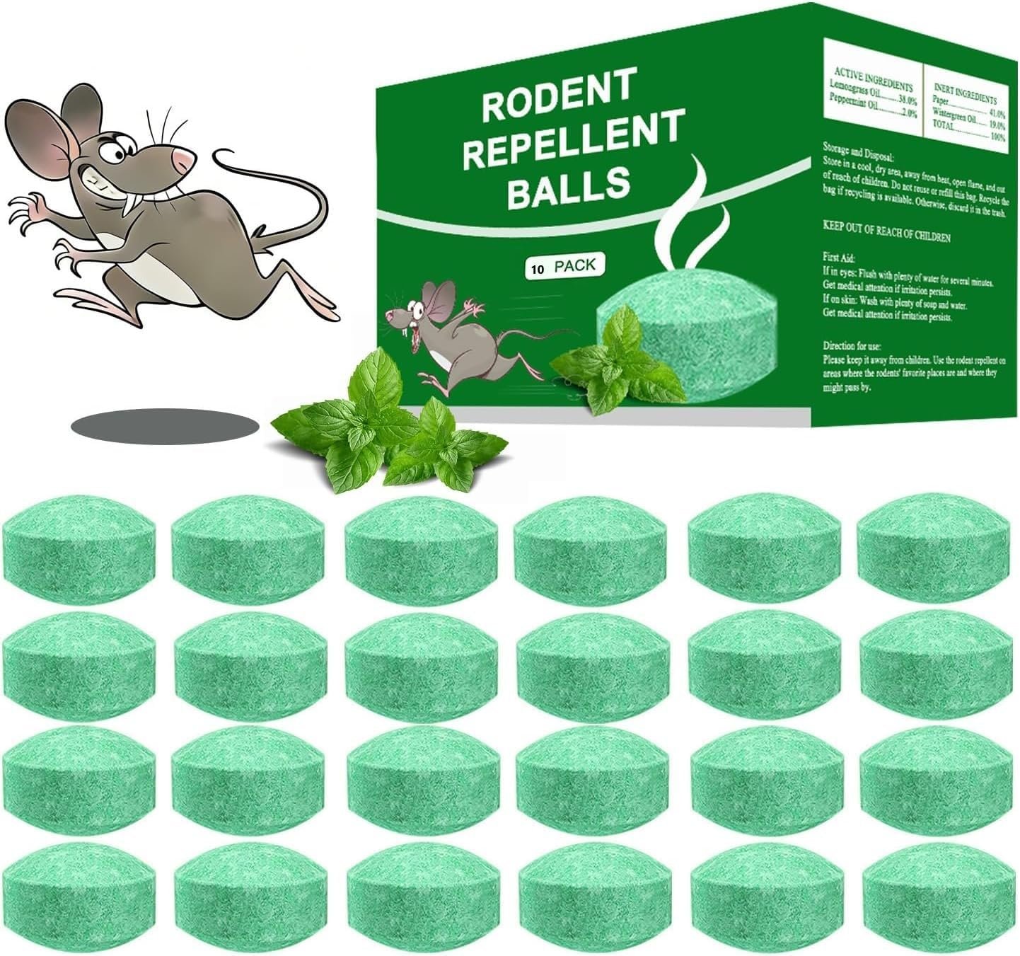 Rat Repellent Rodent, Mouse, Rats, Spider, Squirrel, Pest Control Indoor & Outdoor, Natural Mouse Deterrent Replace Traps Car Home Pack of 1 Repel Mice and Rats Protect Wires in Car, No Kill Only Repels Home Garden Patio Garage Rat Controller Pills to Keep Rodents Out of Car (40-boll)