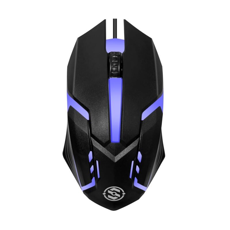 Wired USB Gaming Mouse, Optical, 1000 DPI, Ergonomic, Black