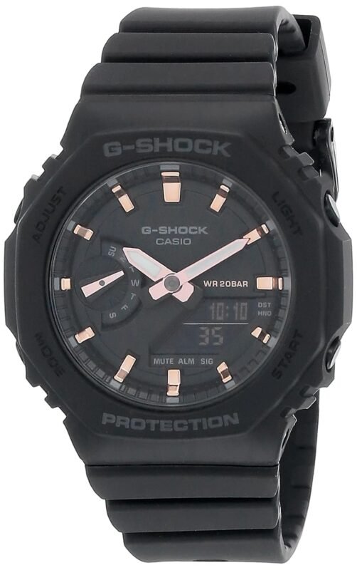 Casio G-Shock GMA-S2100-1ADR Black Analog-Digital Dial Black Resin Strap Women's Watch Shock and 200M Water Resistant G1107