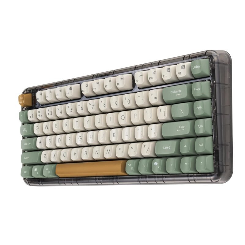ASUS Jelly75 Keyboard KD201, Wireless Mechanical Keyboard, Hot-Swappable Switches, Gasket Mount, Backlit, 5-Device Support, USB Type-C Rechargeable Battery,Compatible with Windows/MacOS, Orange Meadow
