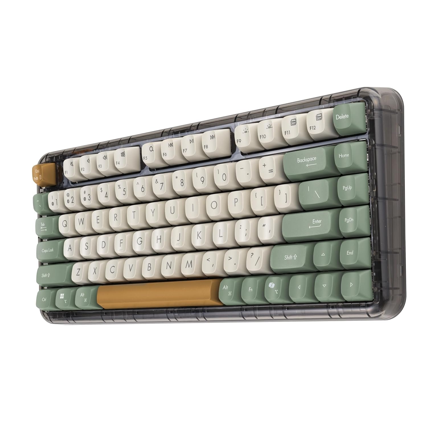 ASUS Jelly75 Keyboard KD201, Wireless Mechanical Keyboard, Hot-Swappable Switches, Gasket Mount, Backlit, 5-Device Support, USB Type-C Rechargeable Battery,Compatible with Windows/MacOS, Orange Meadow