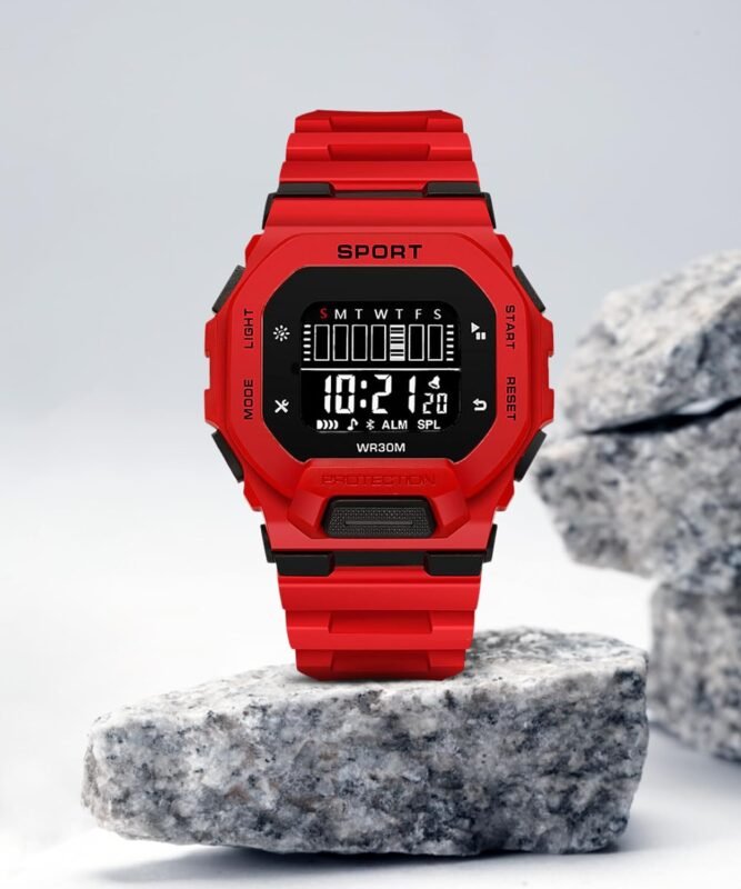 Sport Digital Square Dial Multifunction Working Like Alarm,Day&Date,LED Luminous,Stop Watch,24h Time Display Water&Shock Resistance Watch for Boys