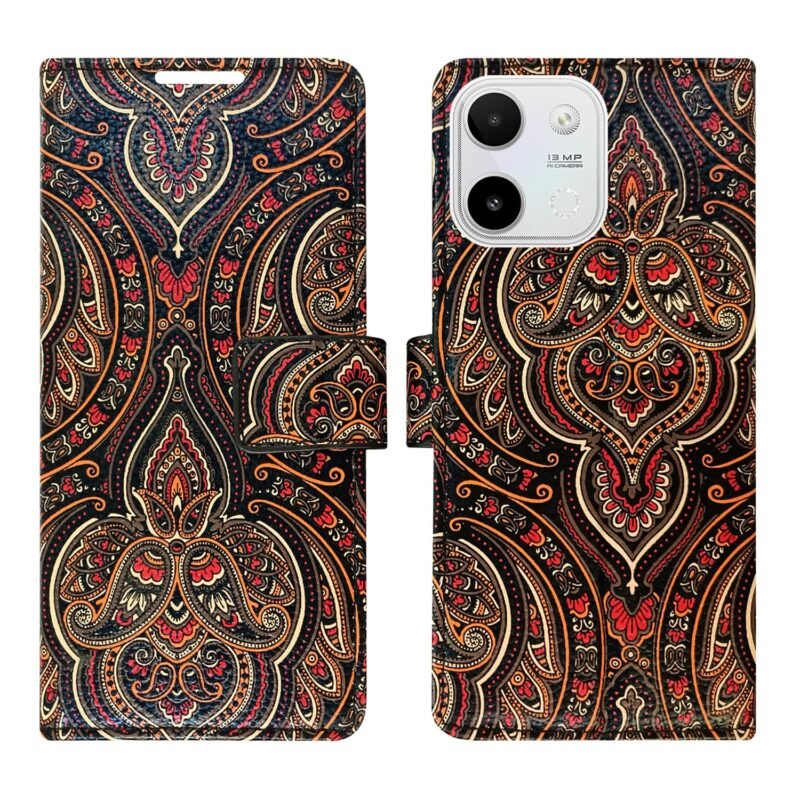 AD Enterprises Heena Black Flip Cover for Lava Bold N2 4G|360° Protection Wallet Case with 2 Card Slots|Laser-Cut Precision |Magnetic Clouser Only for Lava Bold N2 4G (Black)