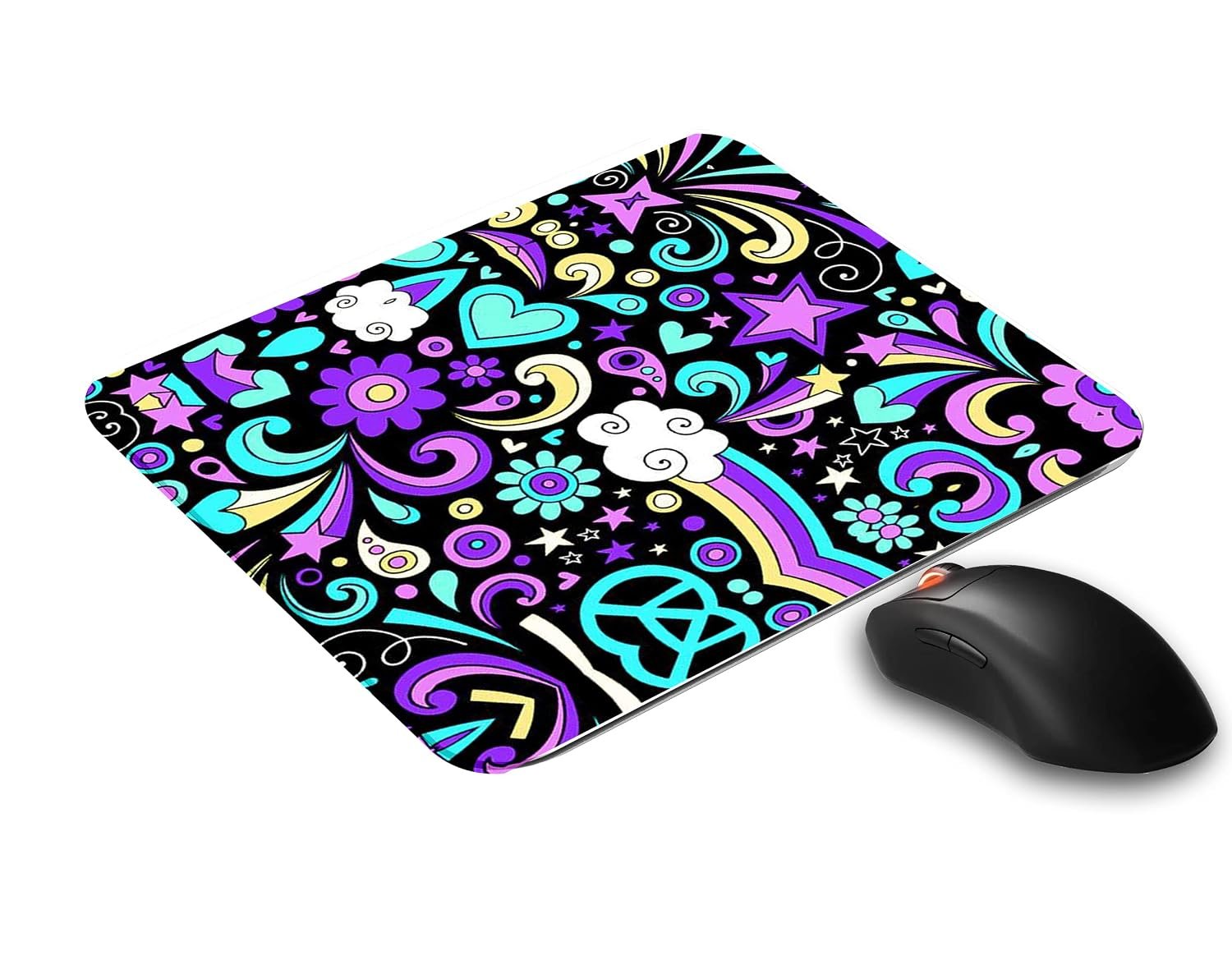 SKP Artistic Floral Design Printed Mouse Pad for Laptop/Computer (Anti Skid | Anti Slip | Gaming Mouse Pad | Ultra Slim | Size : 21.5 X 18 c.m )