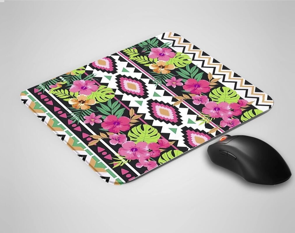 SKP Traditional Stripes Mandala Pattern 18 Printed Mouse Pad for Laptop/Computer (Anti Skid | Anti Slip | Gaming Mouse Pad | Ultra Slim | Size : 21.5 X 18 c.m )