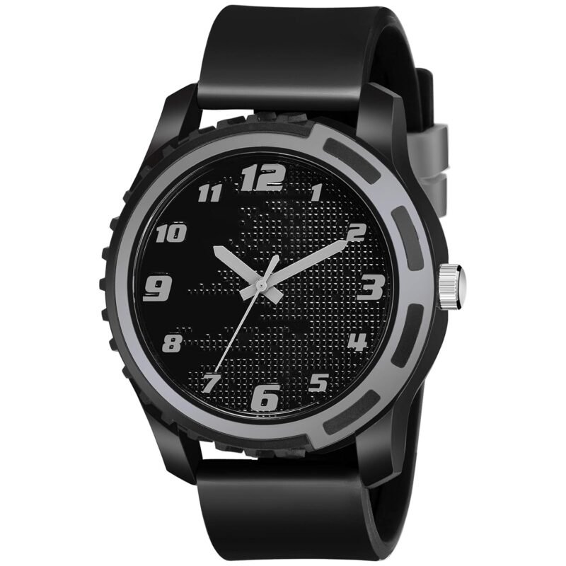 CLOUDWOOD Sport Analogue Men's & Boy's Watch (Grey Dial Black Colored Strap)