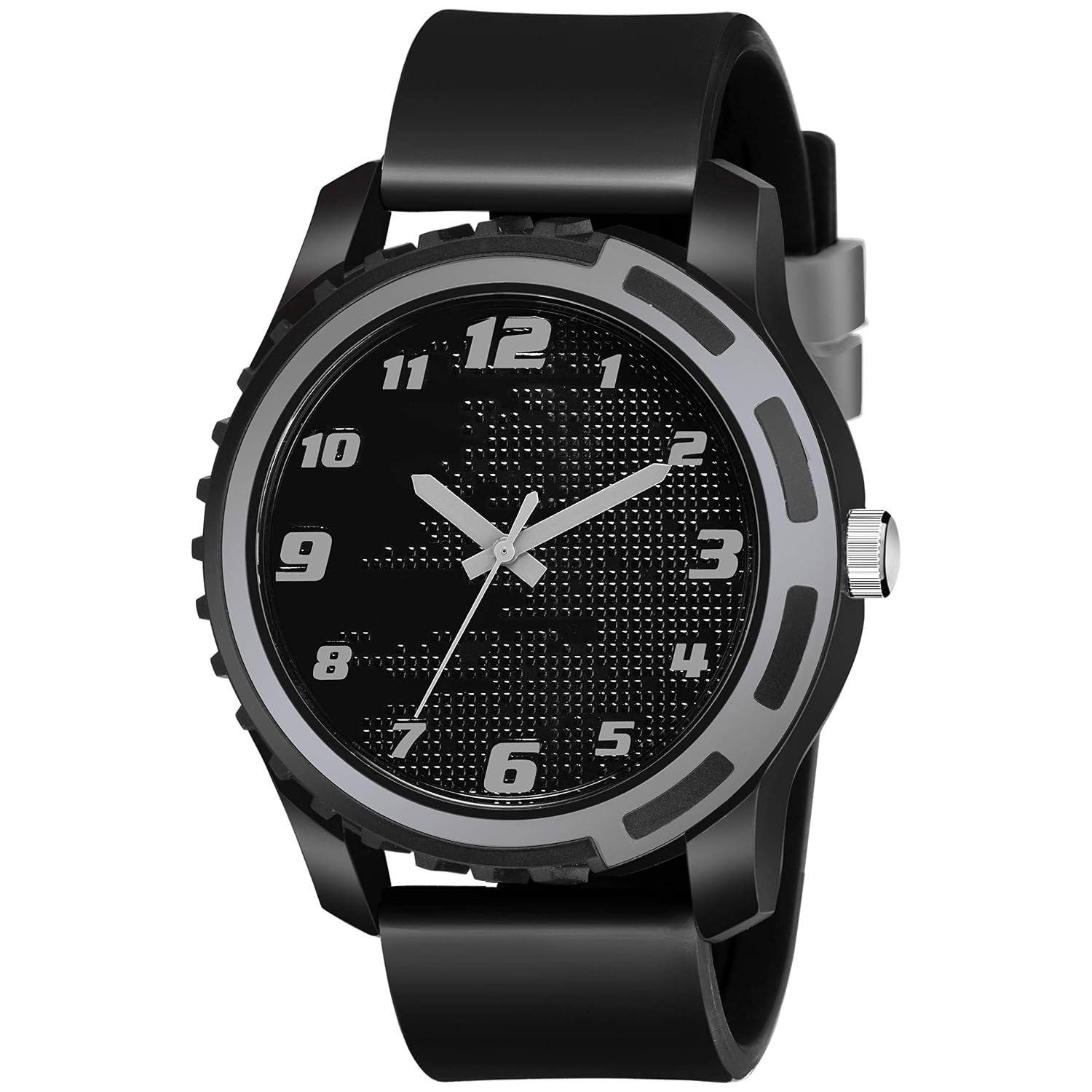 CLOUDWOOD Sport Analogue Men's & Boy's Watch (Grey Dial Black Colored Strap)
