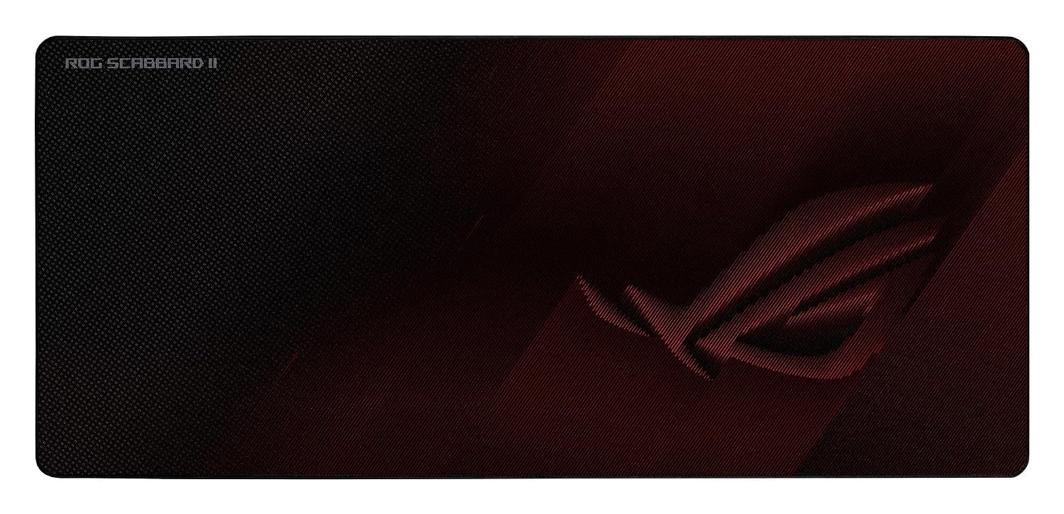 ASUS NC08-ROG Scabbard II Gaming Mouse Pad, Protective Nano-Coating Fabric, Anti-Fray, Flat-Stitched Edges