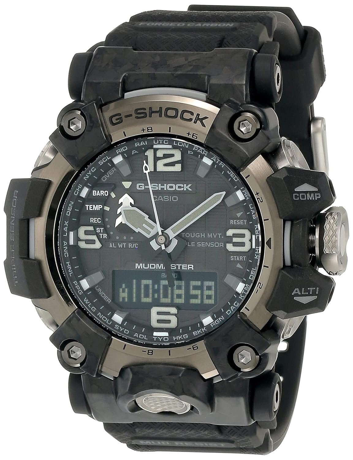 Casio G-Shock GWG-2000-1A1DR Gray IP Black Analog-Digital Dial Black Resin Strap Men's Watch Mud Resistant Barometer Altimeter G1175