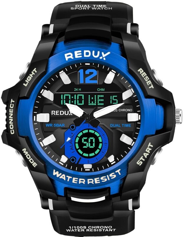 REDUX Dual Time Analog-Digital LED Display Watch for Men