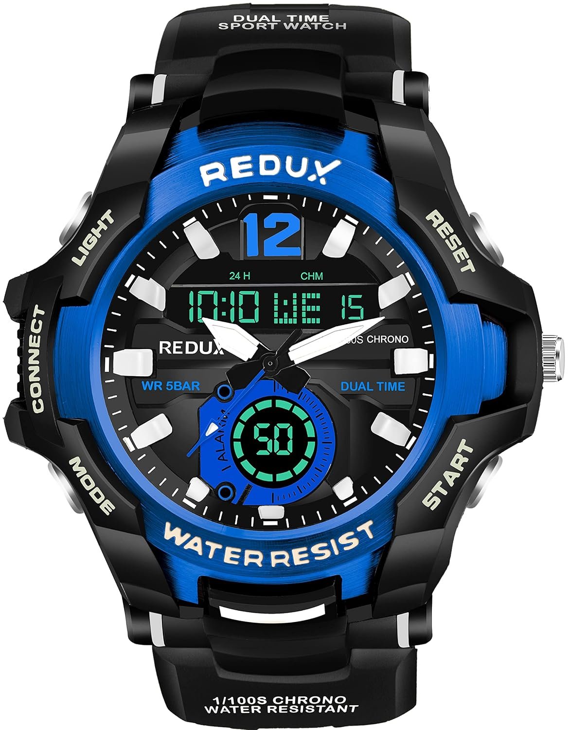 REDUX Dual Time Analog-Digital LED Display Watch for Men