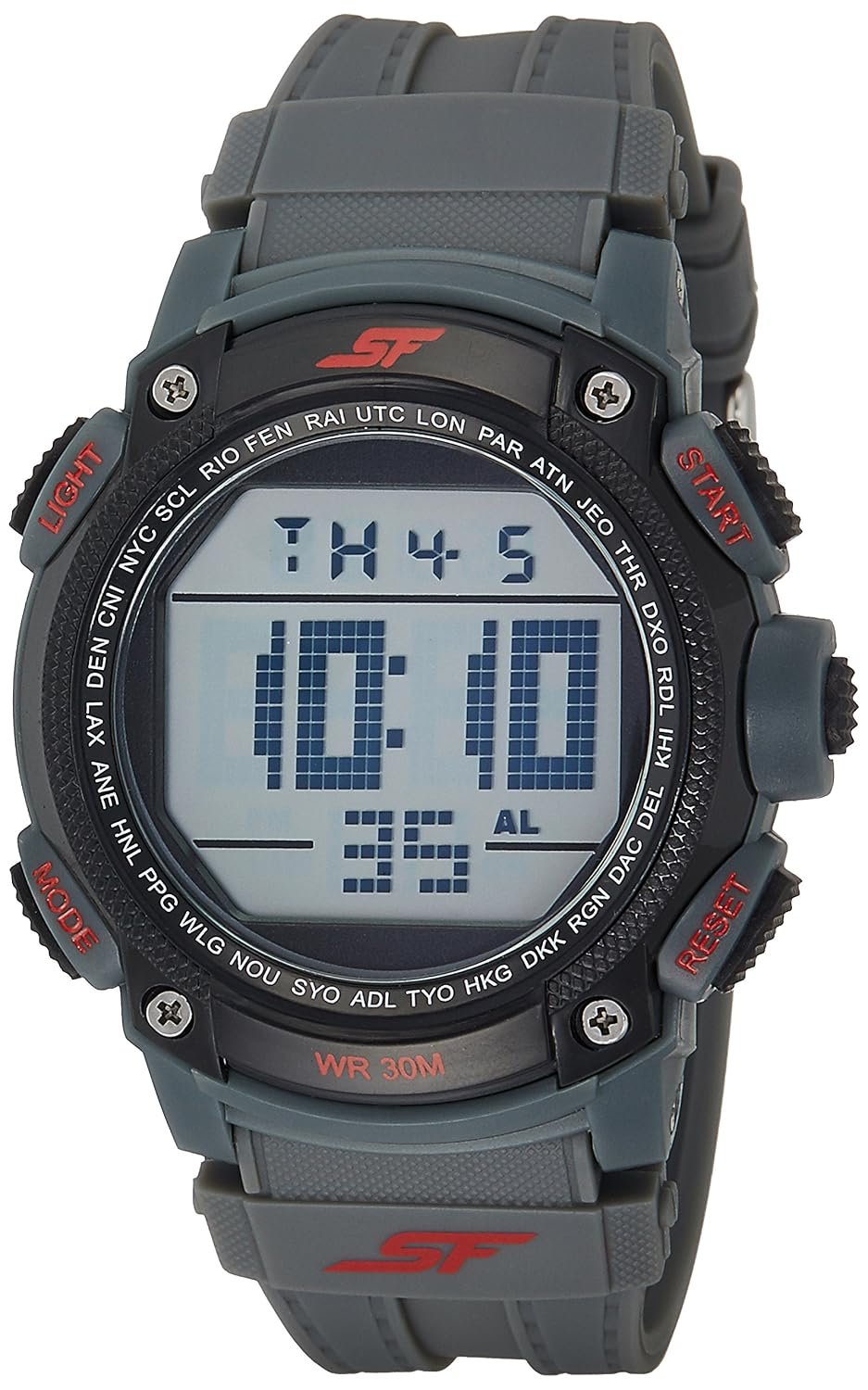 SF Digital SF Digital Black Plastic Strap Watch for Men - NT77073PP02