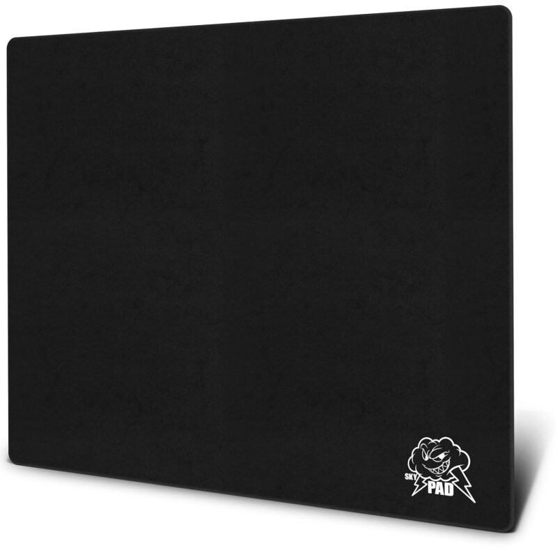 SkyPAD Glass 3.0 XL Gaming Mouse Pad with Cloud Logo | Professional Large Mouse Mat | 400 x 500 mm | Black | Special Glass Surface with Improved Precision and Speed