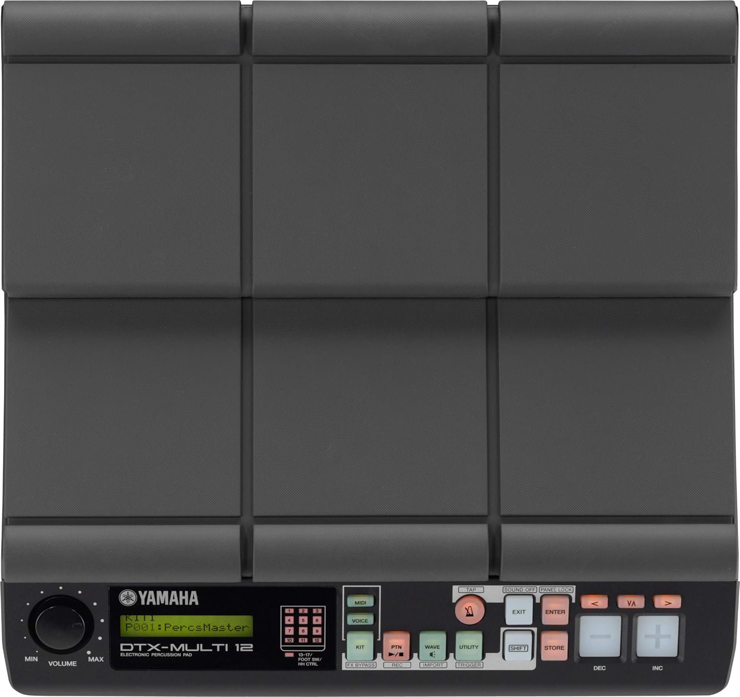 Yamaha DTXM12 Multi-Pad – Compact Electronic Drum Pad, Built-in Voices & Effects, USB/MIDI Connectivity, Ideal for Practice, Recording & Live Performance