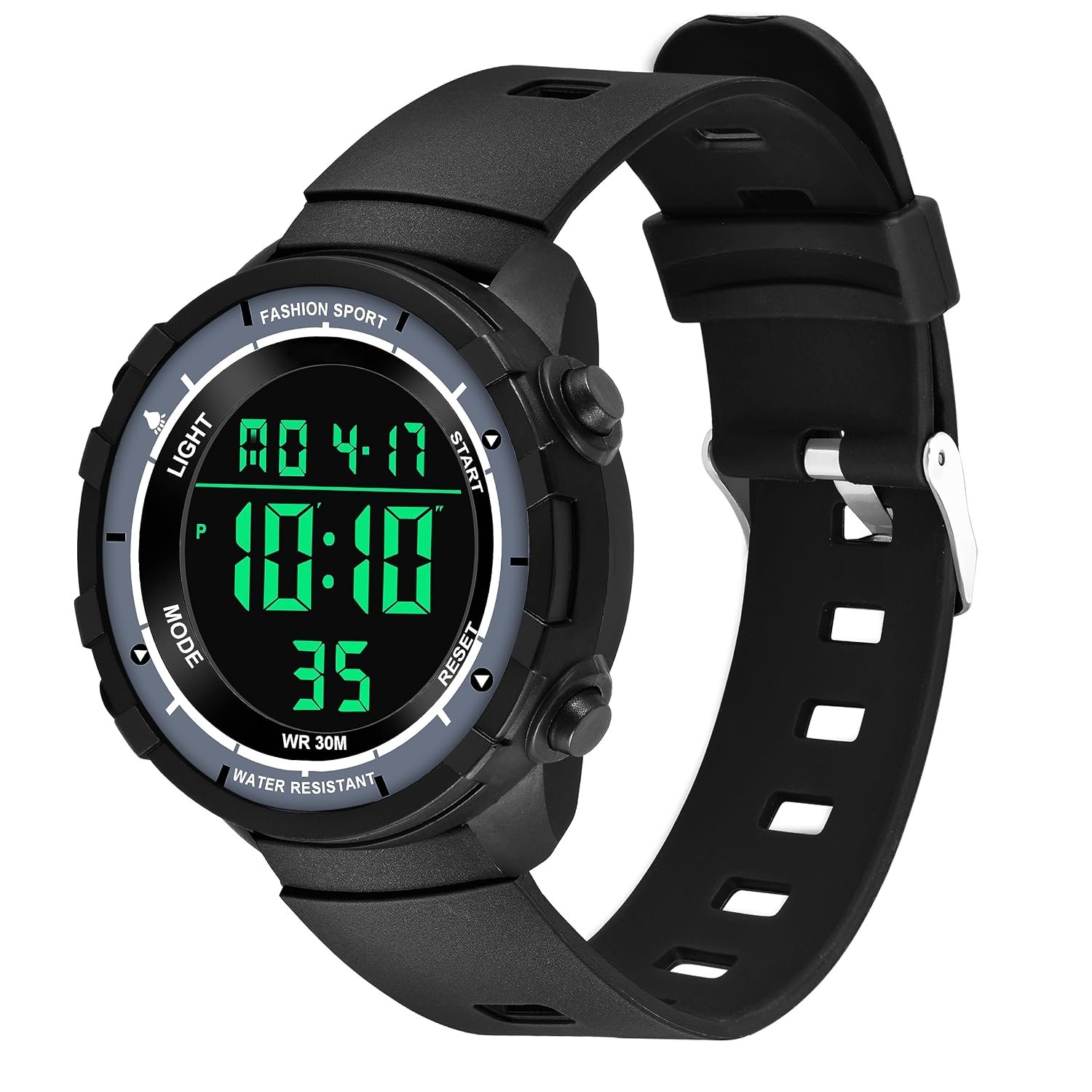 Shocknshop Latest Digital Sport Multifunctional LED Black Dial Wrist Watches for Men -WCH26