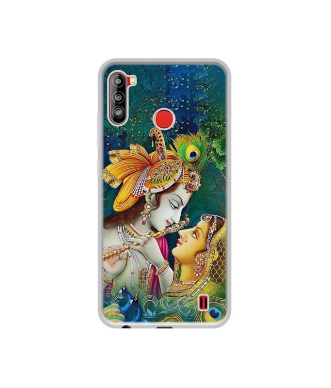 Radha Kishan Love Design Printed Silicon Soft TPU Back Case Cover for Lava Z4 / Z6