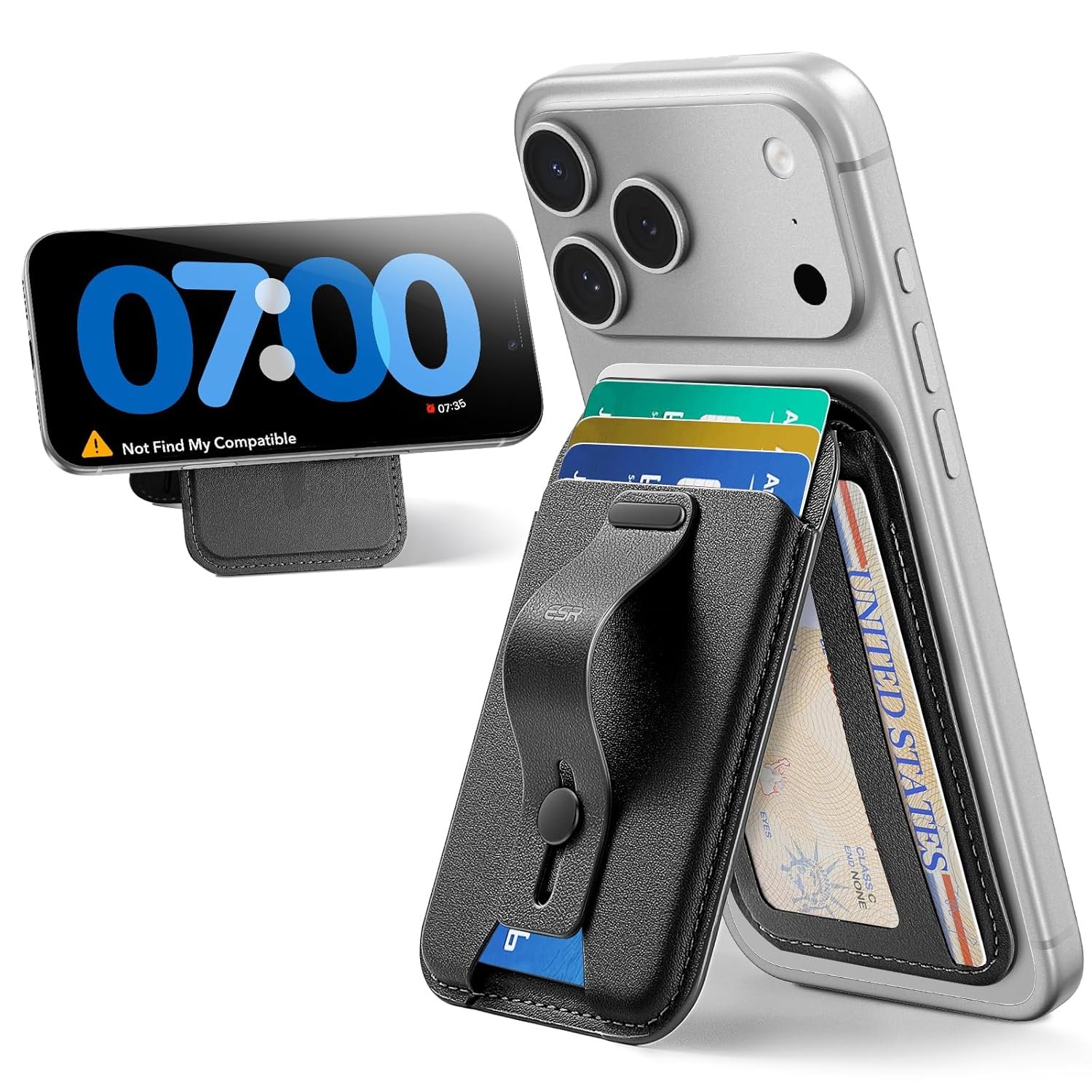 ESR for MagSafe Wallet Stand with Grip, 5 Cards Holder, RFID Blocking