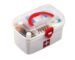 Medical Box – Compact First Aid & Medicine Organizer, Plastic Pill Box with Handle, Multi-Purpose Rectangular Storage (White) Medical Boxes_030_ white