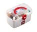 Medical Box – Compact First Aid & Medicine Organizer, Plastic Pill Box with Handle, Multi-Purpose Rectangular Storage (White) Medical Boxes_030_ white