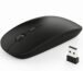 Wireless Mouse, 6 Buttons, 1 Scroll Wheel, Adjustable DPI, 2.4G Wireless, Black, Compatible with Laptop, PC, MacBook, Desktop