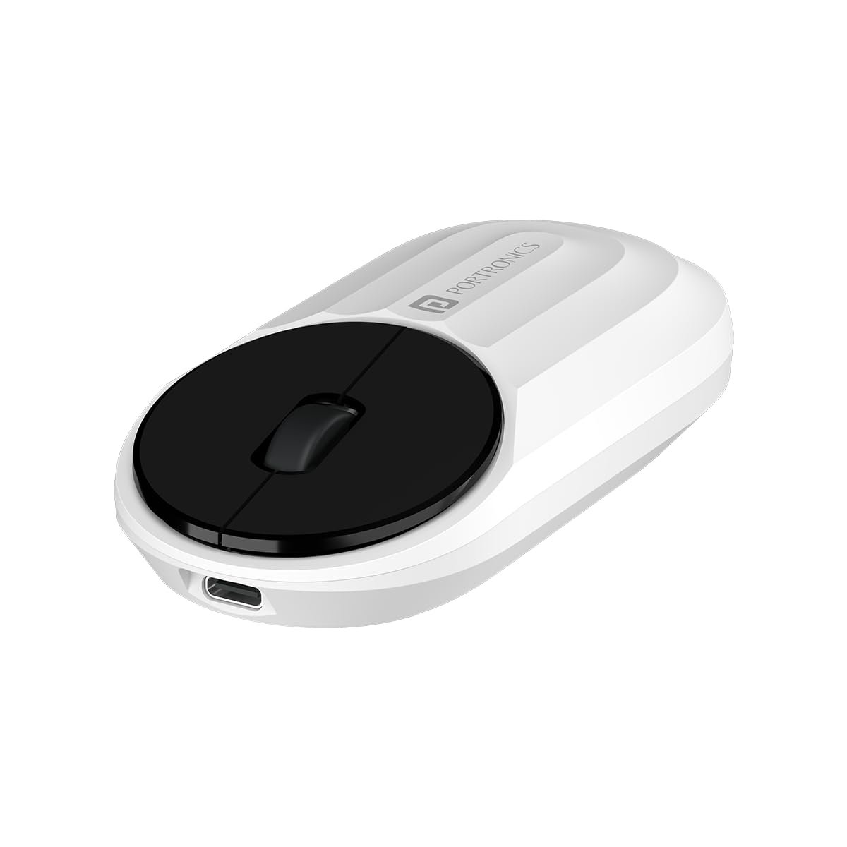 Portronics Toad 6 Bluetooth Wireless Mouse with 2.4 GHz USB Receiver, Multi-Device Pairing, Built in Battery, 1600 DPI Sensor(White)